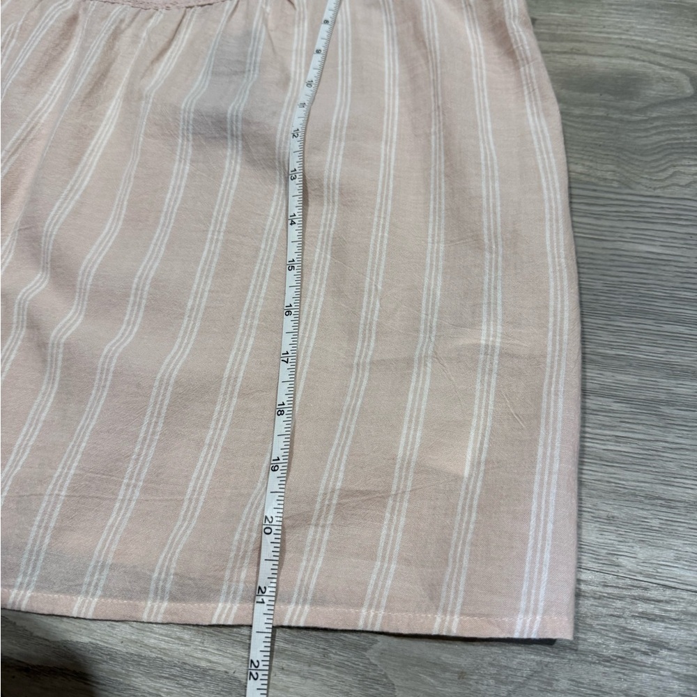 Abercrombie & Fitch Pink Striped tank top with lace details - Picture 9 of 10